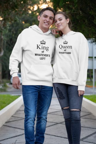 King and Queen páros pulóver - fehér színben 4