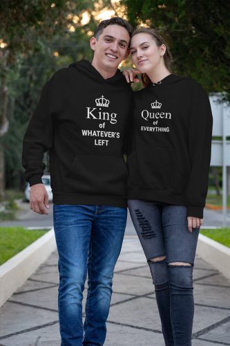 King and Queen páros pulóver - fekete színben 4