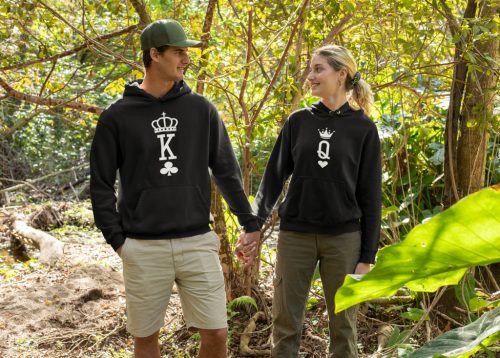 King and Queen páros pulóver - fekete színben 5
