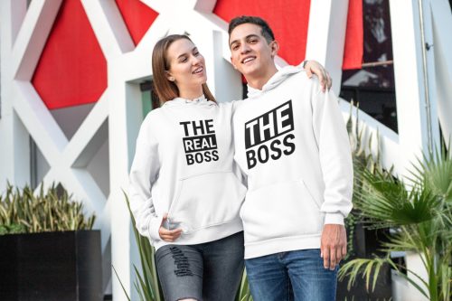 The real boss páros pulóver - fehér színben