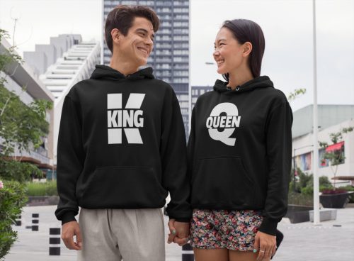 King and Queen páros pulóver - fekete színben 7