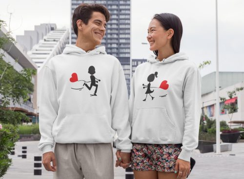 Love story páros pulóver - fehér színben